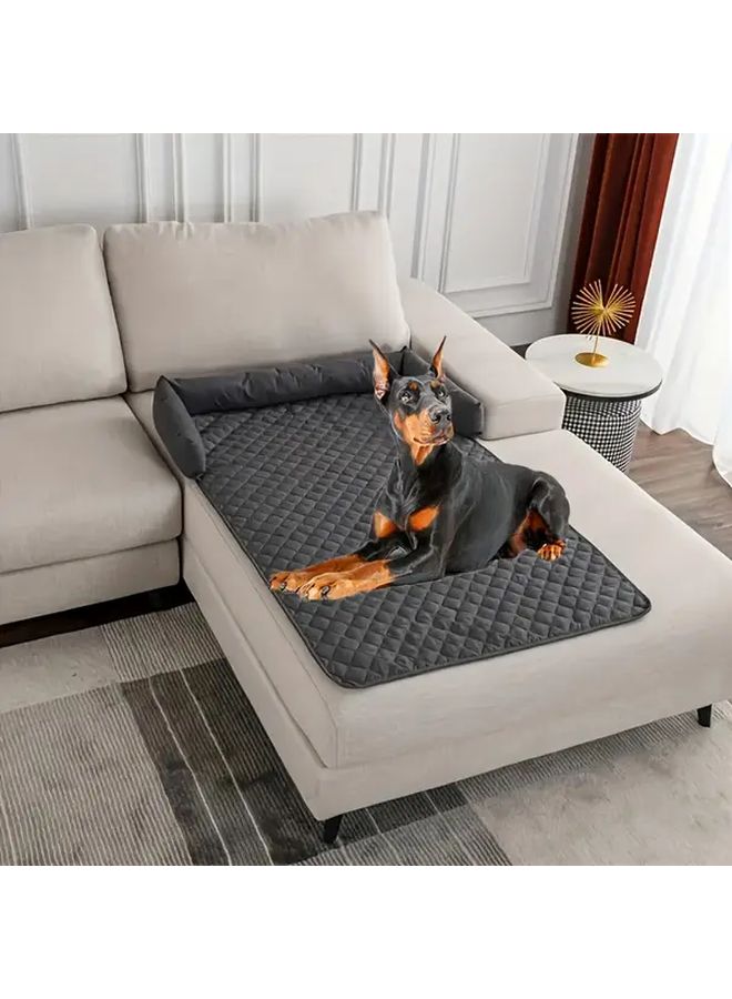 Coffee Color Dog Sofa Cushion with Non Slip Base 75x120cm Urine Resistant Pet Furniture Cover - Image 1